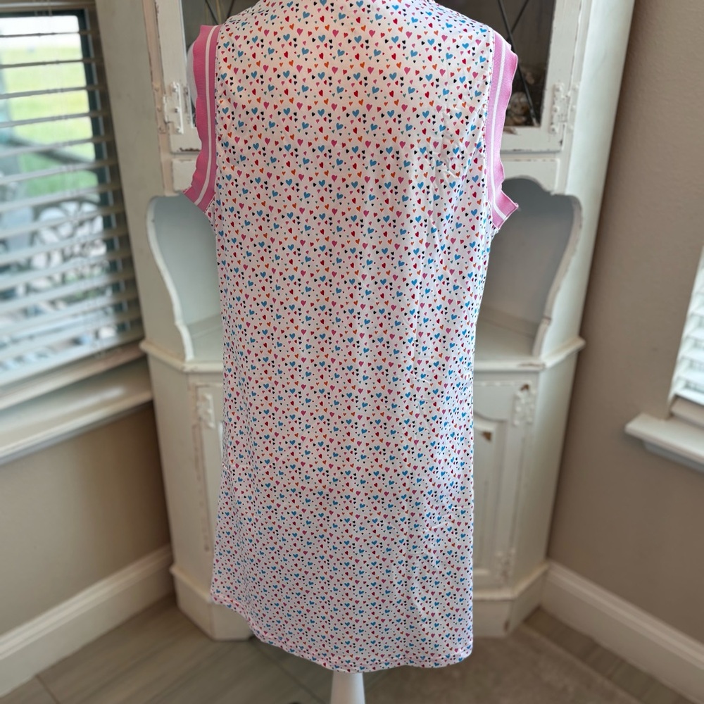 NWT Pink Heart Sleeveless Athletic Dress with Shorts Size L - Picture 4 of 7